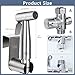 GuiMemi Stainless Steel Handheld Bidet Sprayer for Toilet - Adjustable Pressure Nozzle with T-Valve Kit, Multi-Use Hygienic Cleaning Tool for Adults, Babies & Pets (Easy Install, Brass/304 Steel).
