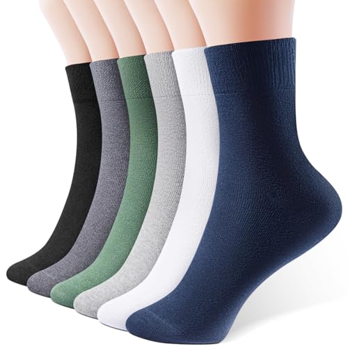 IDEGG Women's Crew Socks Soft Cotton Athletic Running Casual Dress Socks Above Ankle Crew Socks