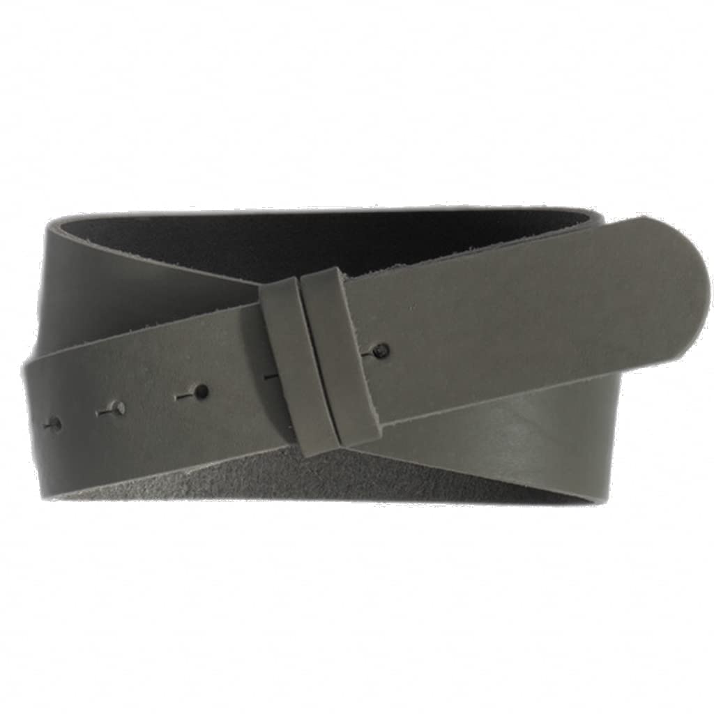 Luca Kayz Calvados Leather Belt Without Interchangeable Buckle 4 cm Light Khaki 100 cm, Light Khaki
