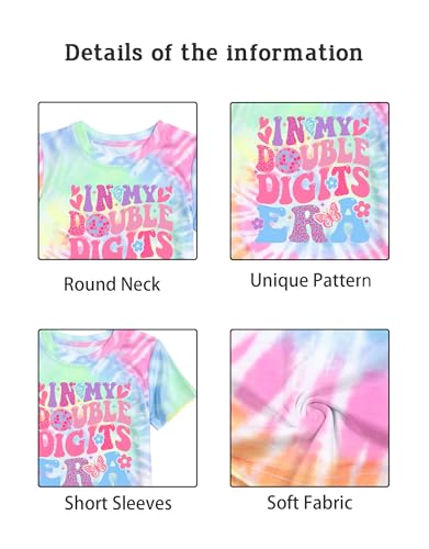 Image of in My Double Digits Era Shirt Girls Birthday Girl Shirt | 10 Birthday Shirt Girls 10th Birthday Gifts For Girls 10 Year Old Ten Party Tee Tops