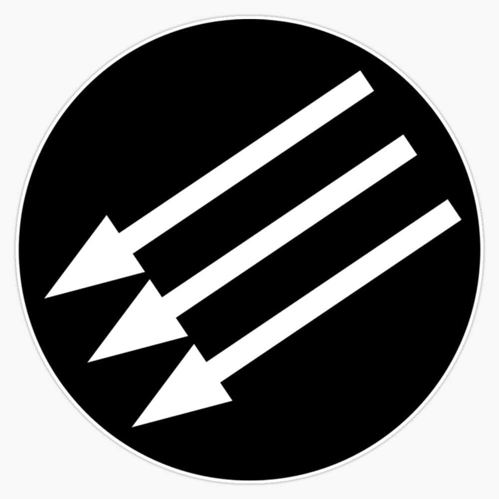 Three Arrows Sticker Vinyl Waterproof Sticker Decal Car Laptop Wall Window Bumper Sticker 5"