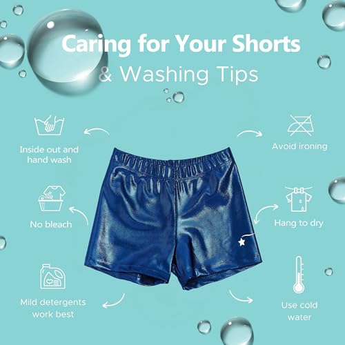 Destira Meninas Shorts De Ginástica Mystique, Esportivos Para Dança E Queda Livre, Azul-Marinho - In