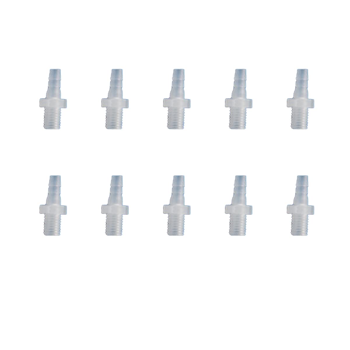 Unifizz Plastic Hose Barb Fittings Pagoda Pipe Fittings 5.8mm Hose Barb M10 External Thread Adapter Connector Straight Joint Splicer Mender Adapter for Fuel Gas Liquid Air 10 PCS