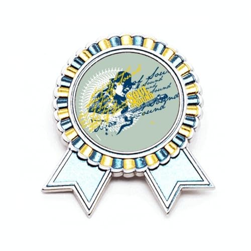 Broche guitare graffiti en métal M pour personnaliser une veste en jean