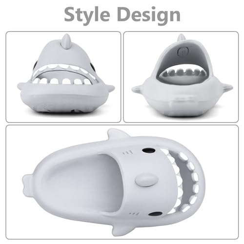 Image of Kids Shark Cloud Slides | Toddler Boys Girls Shower Slippers | Boys Girls Cute Cartoon Fish Flip Flops | Beach Pool Home Sandals | Quick Dry Non-Slip