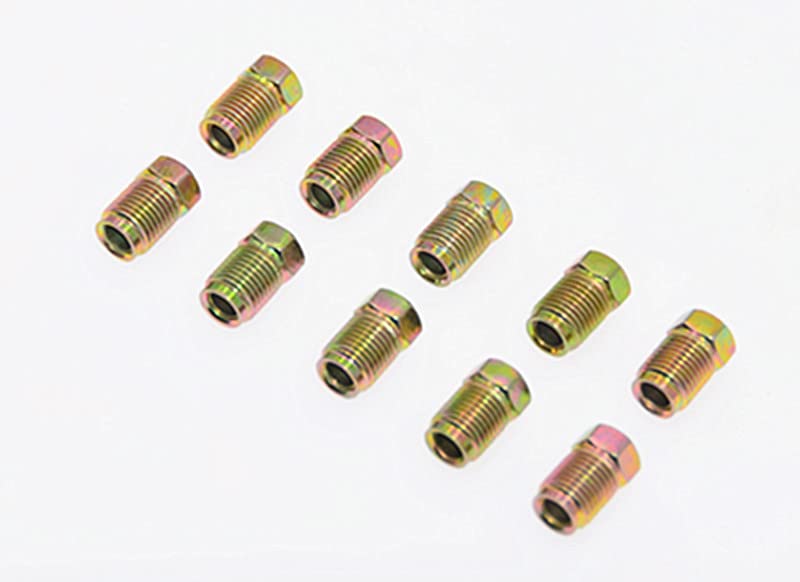 Línea de freno métrico Invertir Flare Fittings para tubo de 316" 0.394 x 0.039 in (paquete de 10)