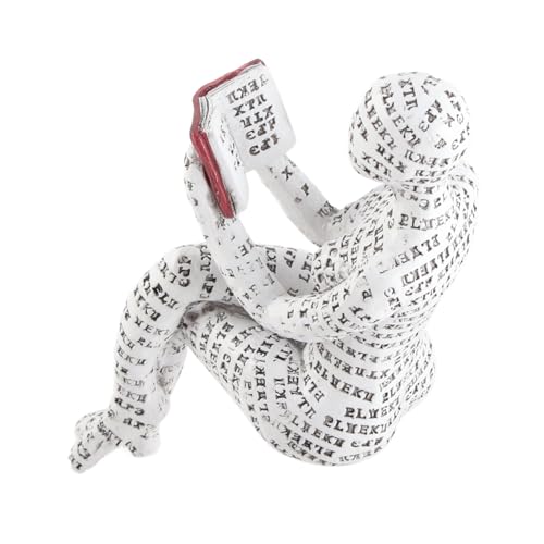 KIMISS Bookshelves Kids Grey Reading Figurine Resin - Image 2