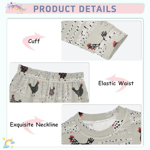 Pajama Sets Long Sleeve Soft Comfy Sleepwear 2 Piece PJS 3-8 Years4