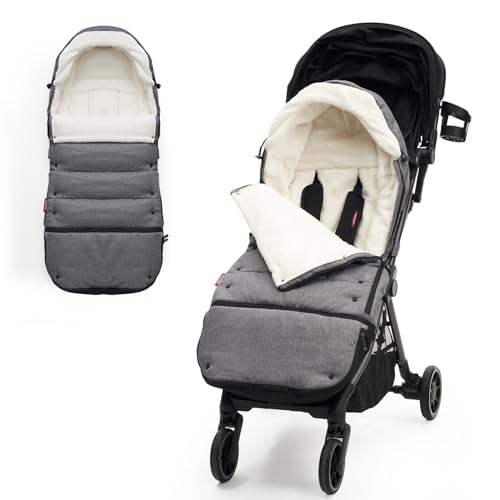 Momcozy Stroller Footmuff Universal | Easily Attaches to Most Strollers | Ultra-Plush,Weather-Proof Stroller Sleeping Bag | Deluxe Warm Stroller...