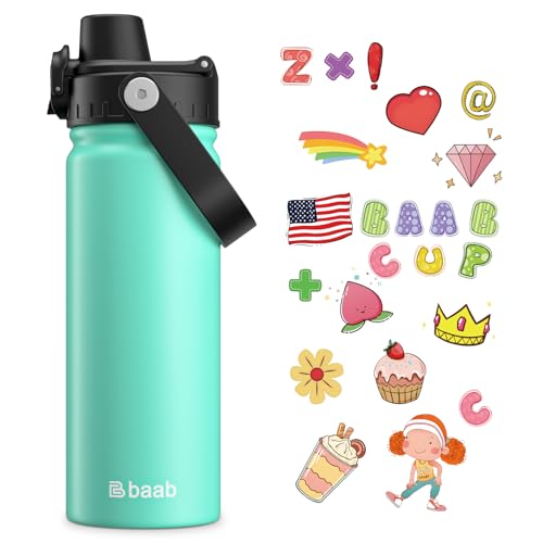 Image of baab 18oz Kids Insulated Water Bottle 18 /8 Stainless Steel Kids Cup 1 Pack