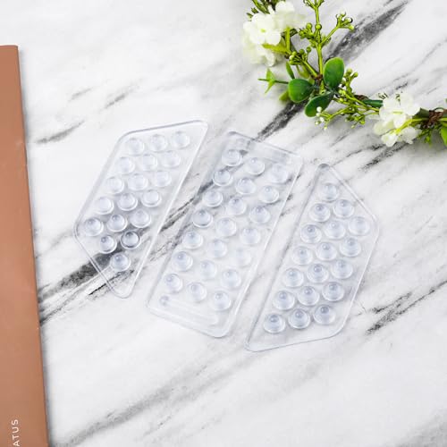 PEUTIER 2 Sets à 6 Stück Stomp Pad, Klar Anti-Rutsch Stomp Pad Snowboard Grip Pad für Snowboarden (Transparent)