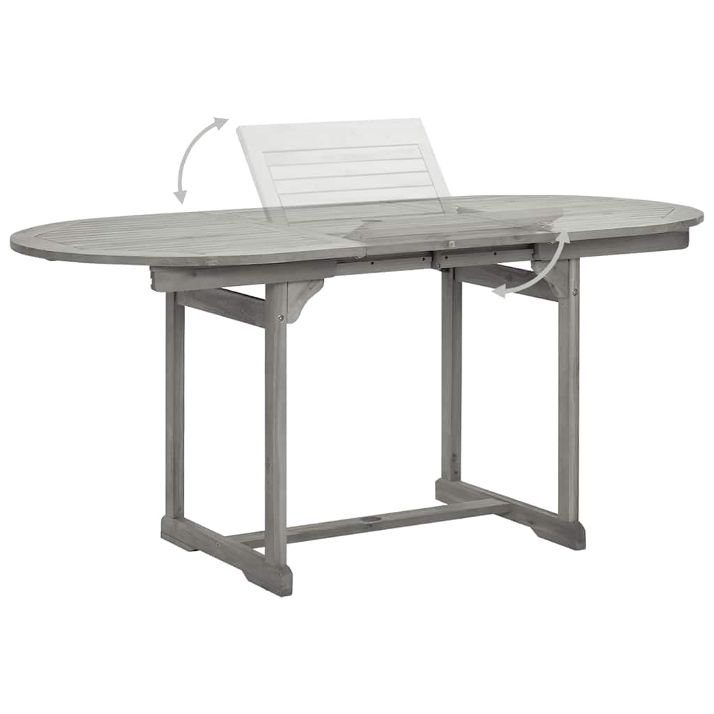 Mesa de jardín extensible de madera maciza de acacia mesa de comedor extensible de madera de acacia mesa de jardín extensible mesa de comedor rústica para exterior