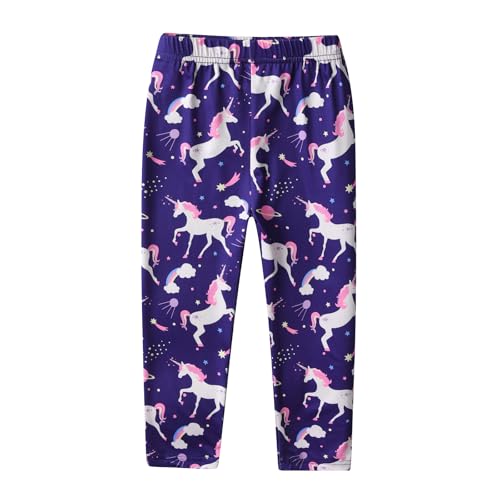 VIKITA Girls Stretch Leggings Shiny Scales Printed Tight Pants Fancy Colored for Birthday Party Halloween 2-12 Years