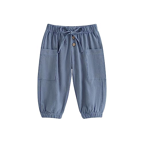 Toddler Baby Boy Girl Cotton Joggers Pants Hippie Harem Pants Cargo Infant Sweatpants Sweat Long Pants Fall Clothes