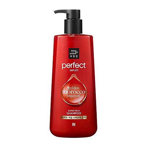 MISE EN SCENE Perfect Super Rich Shampoo 680ml(22.99oz) | Golden Morrocan Argan Oil Improve Split-Ends, Sleekness and Roughness | Moisturizing and Deep Nourishing Intensive Care for Bleached, Dyed and Colored Hair | Korean Hair Products MISE EN SCENE Perfect Super Rich Shampoo 680ml(22.99oz) | Golden Morrocan Argan Oil Improve Split-Ends, Sleekness and Roughness | Moisturizing and Deep Nourishing Intensive Care for Bleached, Dyed and Colored Hair | Korean Hair Products