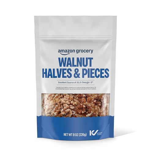 Amazon Grocery, Walnut Halves & Pieces, 8 Oz - image 1