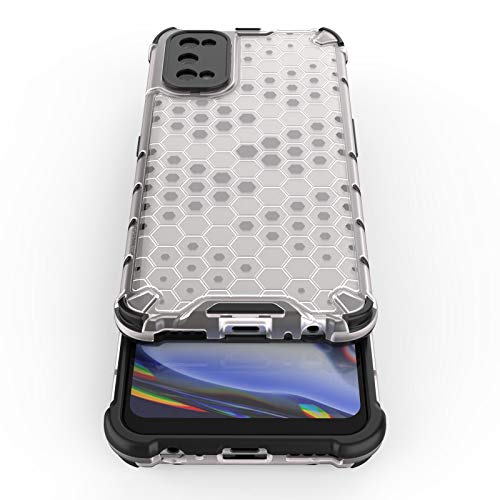 Image of Glasgow | for Realme 7 Pro Honeycomb Pattern Back Case Cover for Realme 7 Pro - Transparent