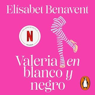 Diseño de la portada del título Valeria en blanco y negro