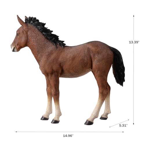Estatua caballo HI-LINE resistente para jardín miniatura 3