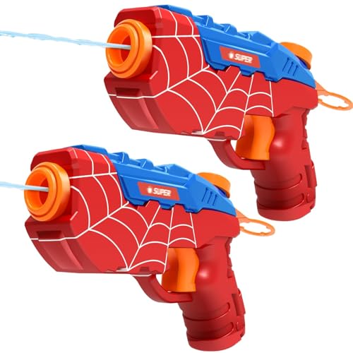 Water Guns for Kids, Squirt Gun for Boys Girls, Cool Small Manual Water Pistols, Party Favors Swimming Pool Toys Beach Outdoor Water Gun Toys, Ideal for Summer Gifts for Kids Aged 3 5 4 6 7 8 (2Pack)