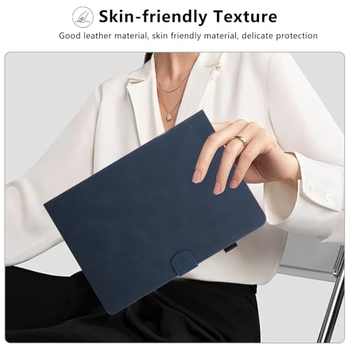 Étui Samsung Galaxy Tab S10 FE 11.9 en cuir PU bleu avec support multi-angle