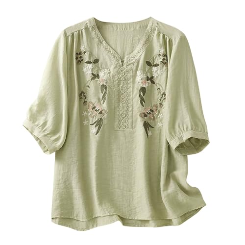 Blouse lin femme grande taille respirante pour masquer les rondeurs avec style
