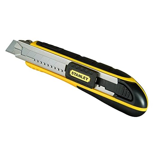 STANLEY Cutter à Cartouche, Chariot en Acier Inoxydable, 6 Lames 18 mm Incluses, Robuste et Ergonomique, STANLEY FATMAX, 1-10-481