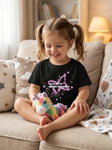 Image of Little Girls Crop Tops Cool Summer T-Shirt Crewneck Short Sleeve Fashion Tee Size 6-14