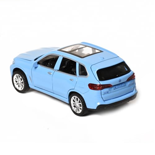 Image of Braintastic Model Diecast Car Toy Vehicle Pull Back Friction with Openable Doors Light & Music Toys for Kids Age 3+ Years (AK Metal Series BMW Blue)