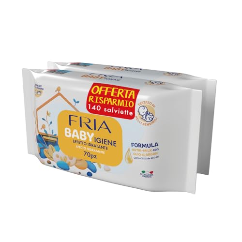 Fria - Toallitas húmedas, paquete de 2 (2 x 70 toallitas)