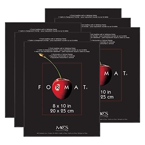 MCS Format Picture Frames, Gallery Wall Frames, Black, 8 x 10, 6-Pack Cover