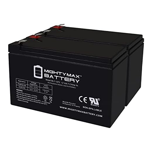 Mighty Max Battery 12V 7Ah F2 Replacement Battery for Razor Ground Force Drifter Fury - 2 Pack