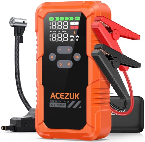ACEZUK 9000A Starthilfe Powerbank mit Kompressor 160 PSI – Ansicht 1