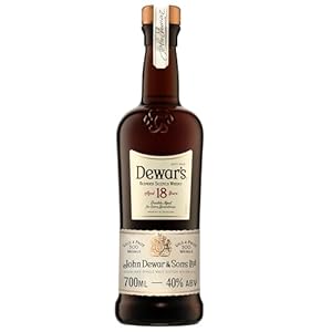 Dewar’s 18 Year Old Blended Scotch Whisky con Lata de Regalo, 40% ABV, 700ml, Madurado en Barricas de Roble Vintage, 70cl