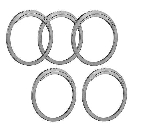 BANG TI Titanium Quick Release Keyrings Side-pushing Split Heavy Duty Keychain Rings Labor-saving Kit (K35 5-pack)