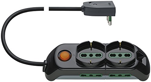 VIMAR FP00521.C Meervoudige socket met verlichte schakelaar, 2 universele stopcontacten, 4 veiligheidsstopcontacten