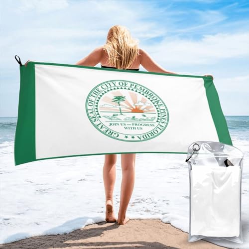 SIYTUAU Pembroke Pines Florida Flag Bath Towel 27.5"x55