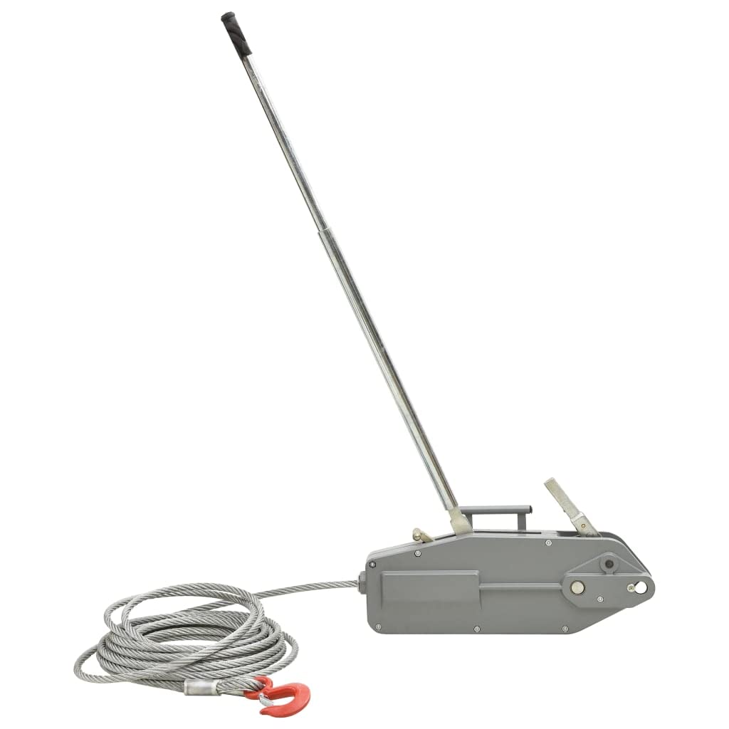 vidaXL Wire Rope Hoist Winch Material Handling Equipment Lifts 20 m Long Steel Rope Puller Manual Lever Hand Winch Pulling Hoist 3200 kg