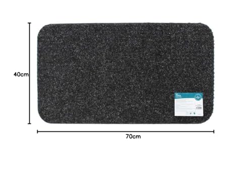 JVL Delta Ribbed Lightweight Indoor Entrance Door Mat, Charcoal, 40 x 70 cm (Rectangular) - Image 4