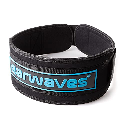 Earwaves ® Atlas - Cinturón Halterofilia Lumbar Levantamiento Pesas, Sentadillas, Peso Muerto. Espacio para Parches zancadas, (M, Negro) Cover