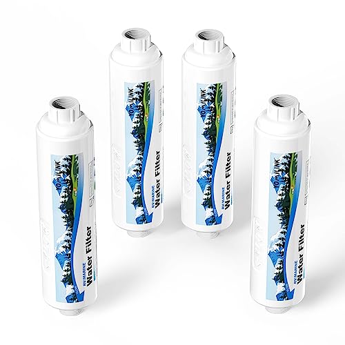 Yomilink Rv Inline Water Filter, Nsf Certified, Reduces Odor, Bad Taste, 20 Microns Water Filter For Rv, Camper, Marine, Drinking, Trailers And Boats, 4 Pack #TOP29
