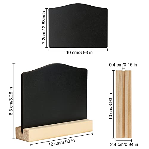 DONQL 6Pack Mini Chalkboard Signs, Kitchen Notes Chalk Boards with Stands 10x7.2cm Small Blackboard Message Tabletop Board for Message Signs Place Cards Table Numbers Shop Buffet Cafe Party