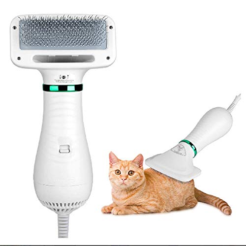 Pet Hair Dryer, Pet Hair Dryer Comb,Pet Grooming Hair Dryer with Comb, Adjustable Temperature and Low Noise, 2 in 1 Portable Home Pet Care for Dogs and Cats