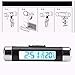 LCD Display Digital Clip-on Car Clock Thermometer Temperature Meter Gauge Automotive Mini Clock Monitor with Backlight for Truck Car Excluding Batteries(White Backlight)