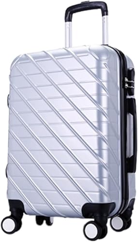 Travel Suitcase Carry On Luggage with Spinner Wheels Luggage Travel Suitcase Hardshell Lightweight Carry-on Luggage (Color : Sliver, Size : 20inch)