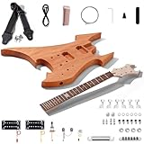 Leo Jaymz DIY Electric Guitar Kits with Mahogany Body and Maple Neck - Laurel Wood Fingerboard and All Components Included (BC)