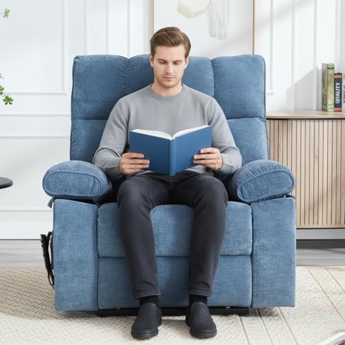 Sillón Plegable Chenille Azul miniatura 2