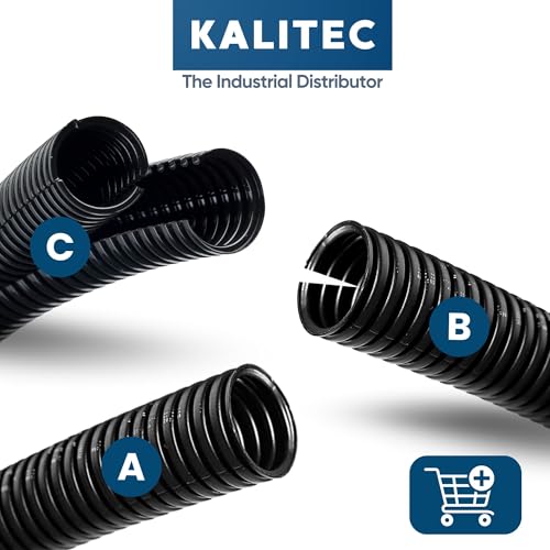 10 Meter Kalitec Wellrohr geschlitzt NW 12 I Wellschlauch offen I Marderschutzrohr I Leerrohr I Kabelschutz AD 15,6 mm ID 12,0 mm