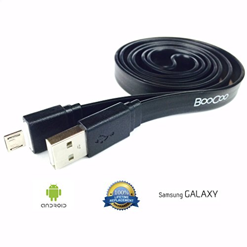 Micro Phone Charger 3ft Cable for Android - High Speed 2amp Charging Data Cord. Best Heavy Duty Black for Galaxy Note 4 Edge S2 S3 S4 LG G3 G4