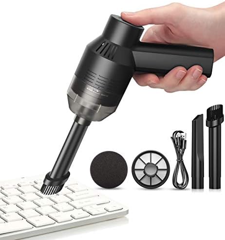 [Upgrade] HONKYOB Mini Vacuum Cordless Vacuum Keyboard Cleaner Rechargeable Desk Vacuum for Cleaning Dust,Hair,Crumbs,Eraser Scrap,Cigarette Ash,Laptop,Car,Pet House